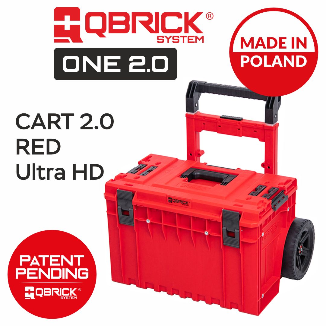 Тележка с ящиком для инструментов Qbrick System ONE Cart 2.0. Red Ultra HD Custom Vario