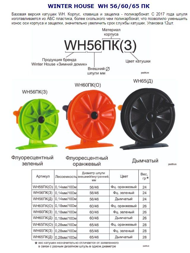 Катушка провод. WH56ПК О