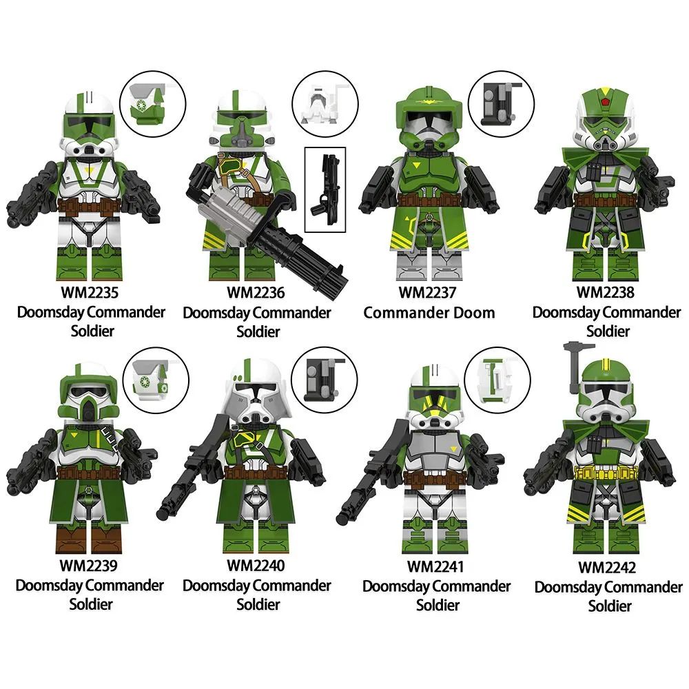 Набор минифигурок Звездные войны Командир Судного дня Солдат Клон-десант Сержант Капитан 8шт WM6125