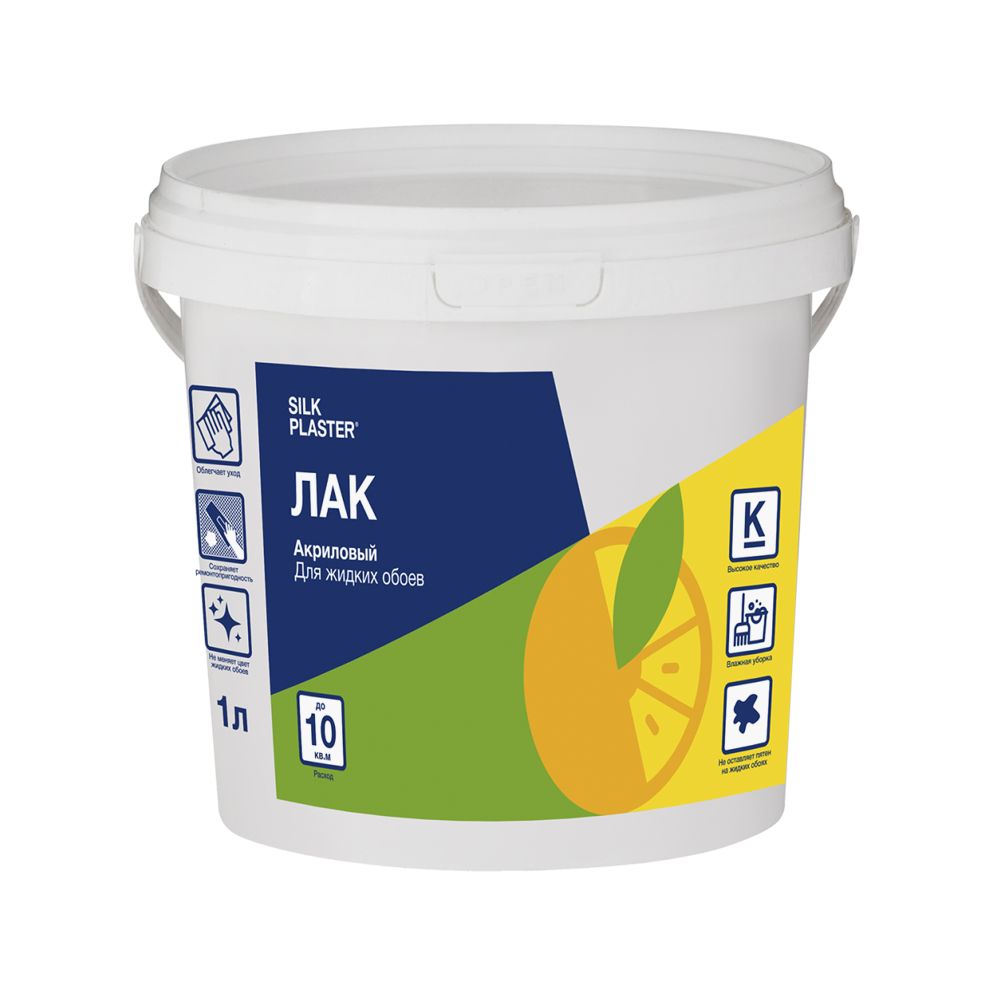 Лак Silk Plaster для жидких обоев и декоративной штукатурки, 1л.