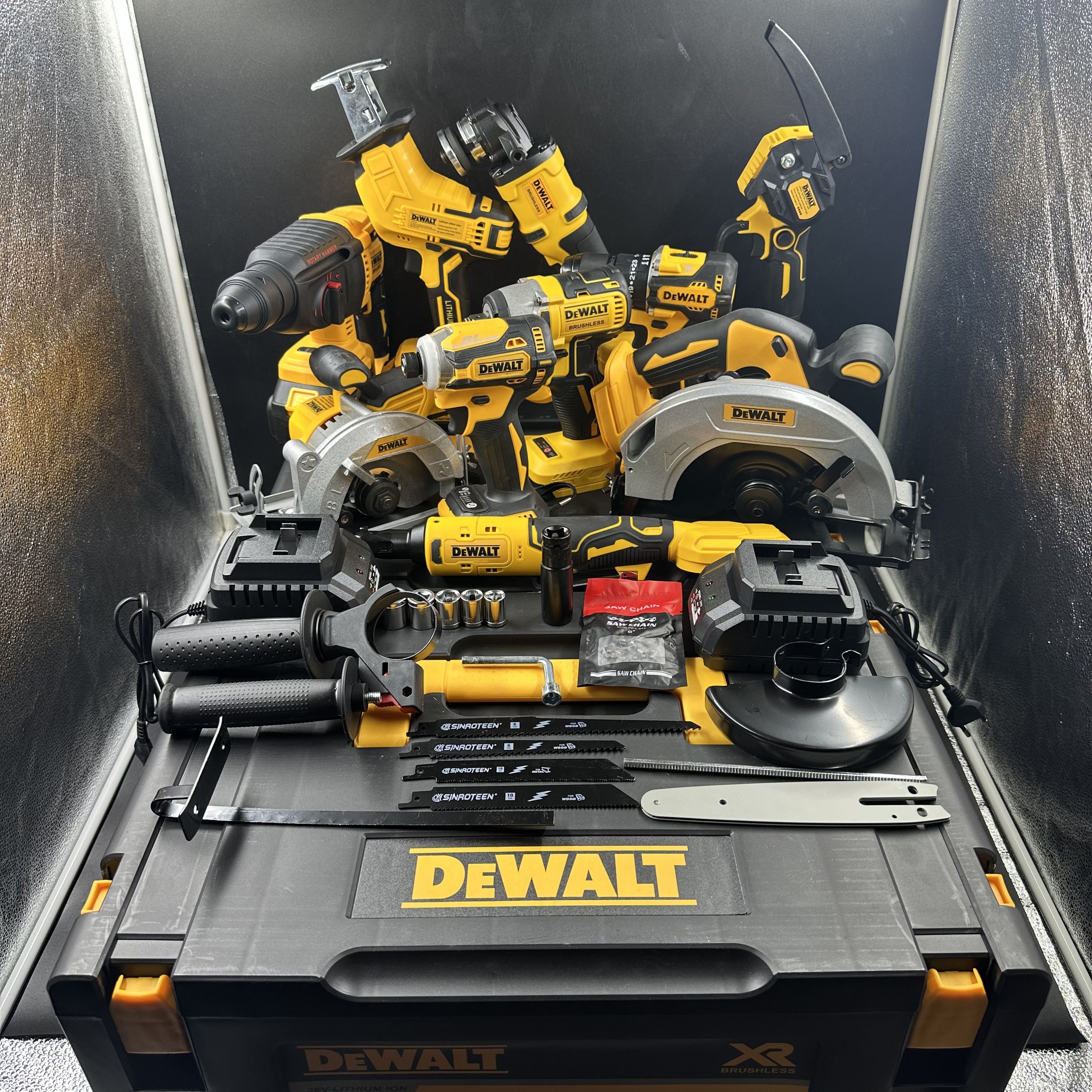 Набор аккумуляторного инструмента DeWALT 10в1 с 4АКБ 36V