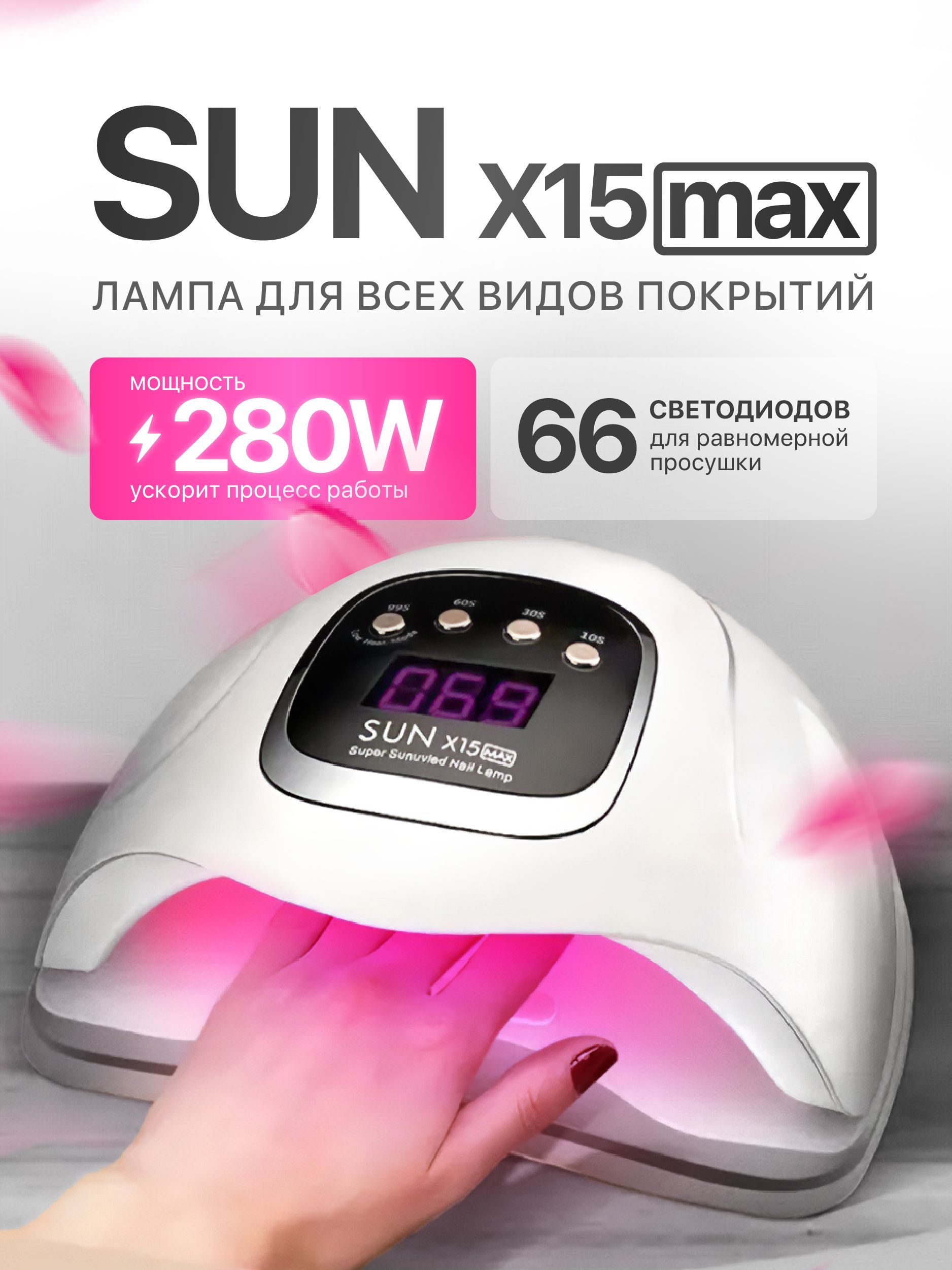 Лампа для маникюра и педикюра SUN X15 MAX