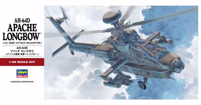 Сборная модель ударного вертолёта AH-64D APACHE LONGBOW (1/48) 07223 Hasegawa H-PT23