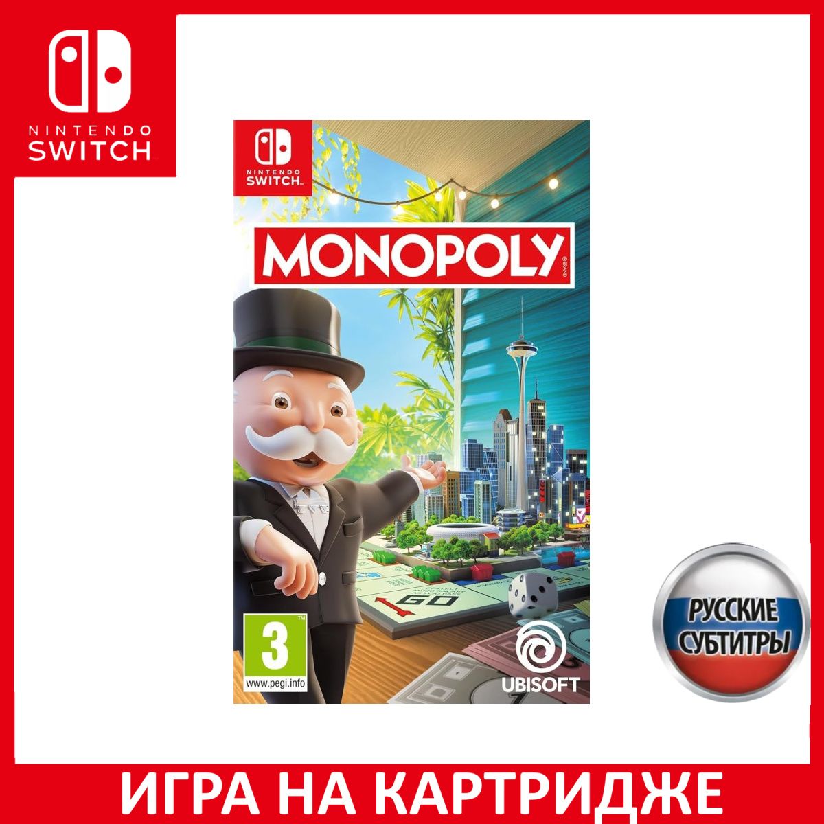 Игра Monopoly (Монополия) 2024 Switch Русская Версия Картридж на Nintendo Switch