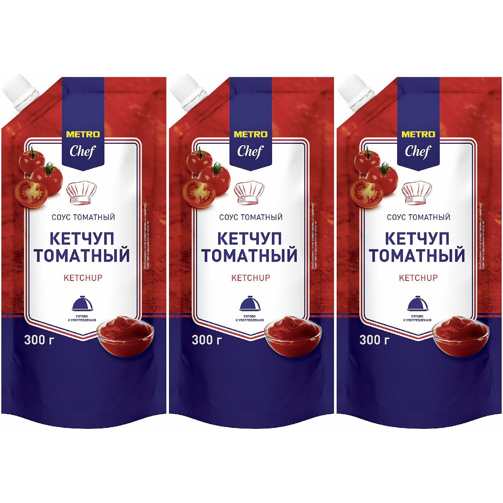 Кетчуп Metro Chef Томатный 300 г, набор: 3 штуки