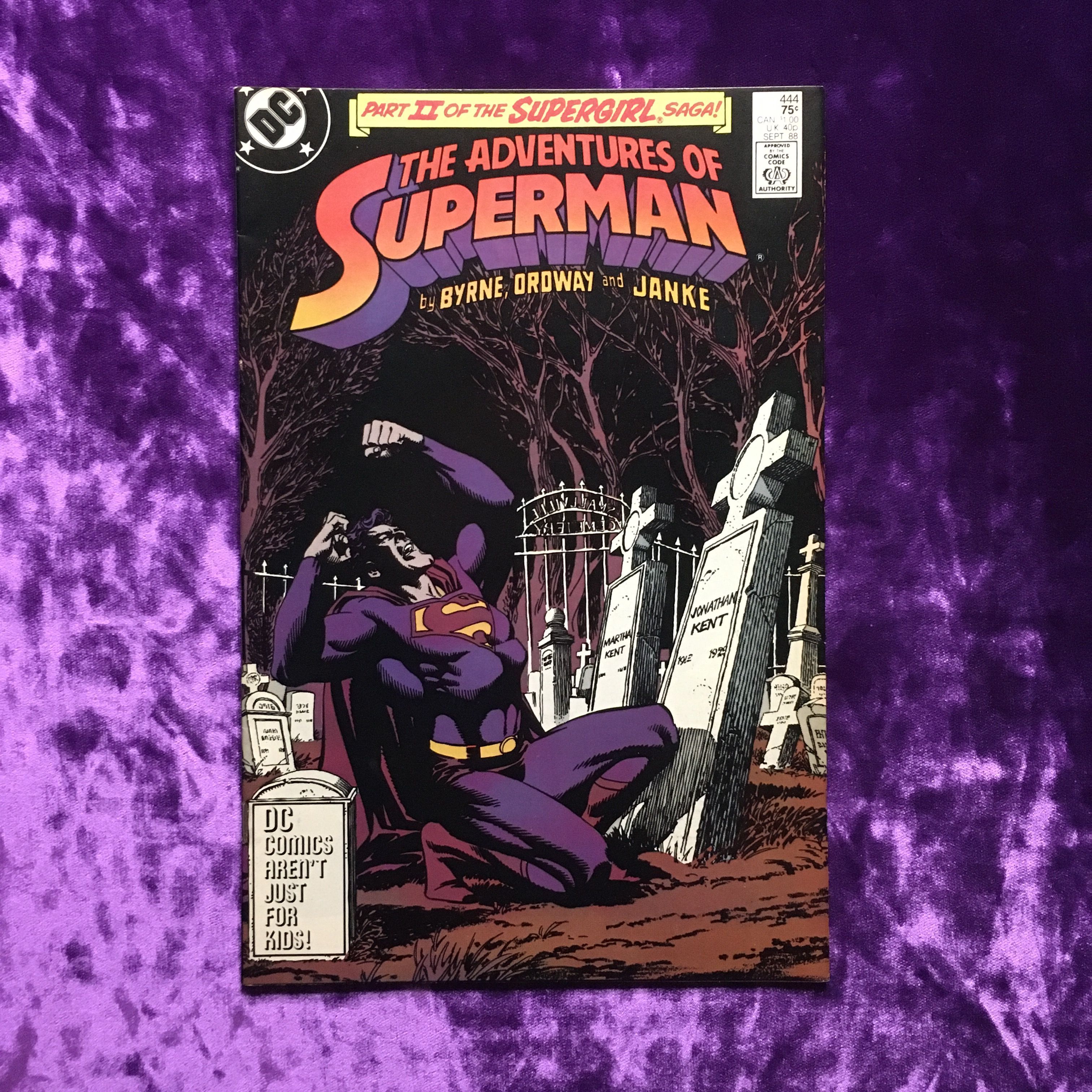 Adventures of Superman. Parallel Lives Meet at Infinity. Vol. 1 #444 SEPT 1988. Оригинальный комикс на английском языке