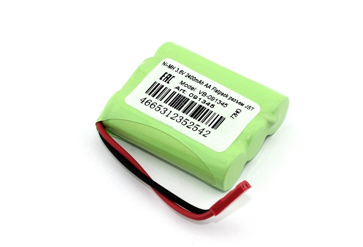 Аккумулятор Ni-MH 3.6V 2400mAh AA Flatpack разъем JST