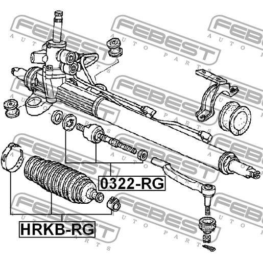 Пыльник рулевой рейки HRKB-RG FEBEST HRKB-RG