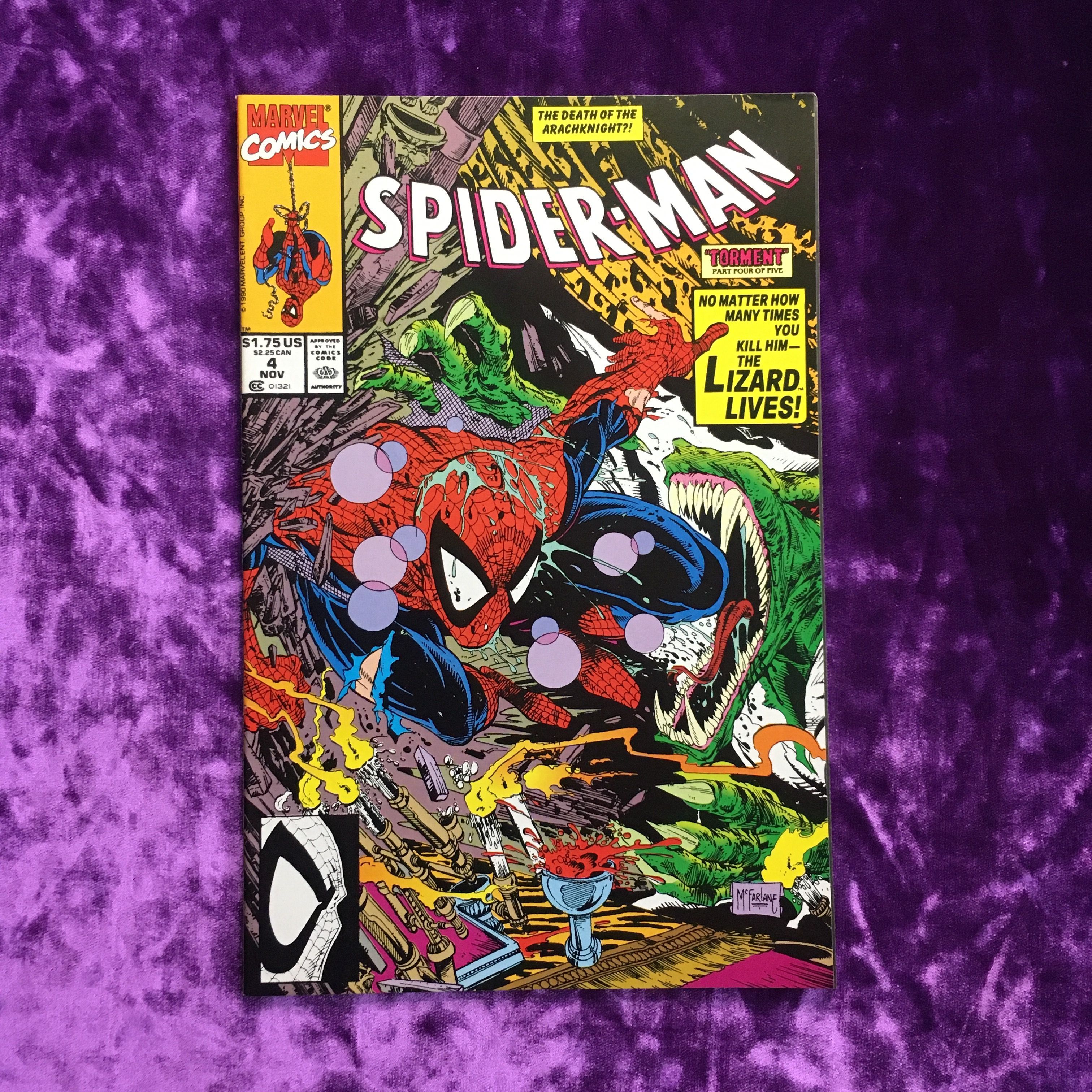 Spider-man. Torment: Part 4. Vol. 1 No 4 NOV 1990. Оригинальный комикс на английском языке