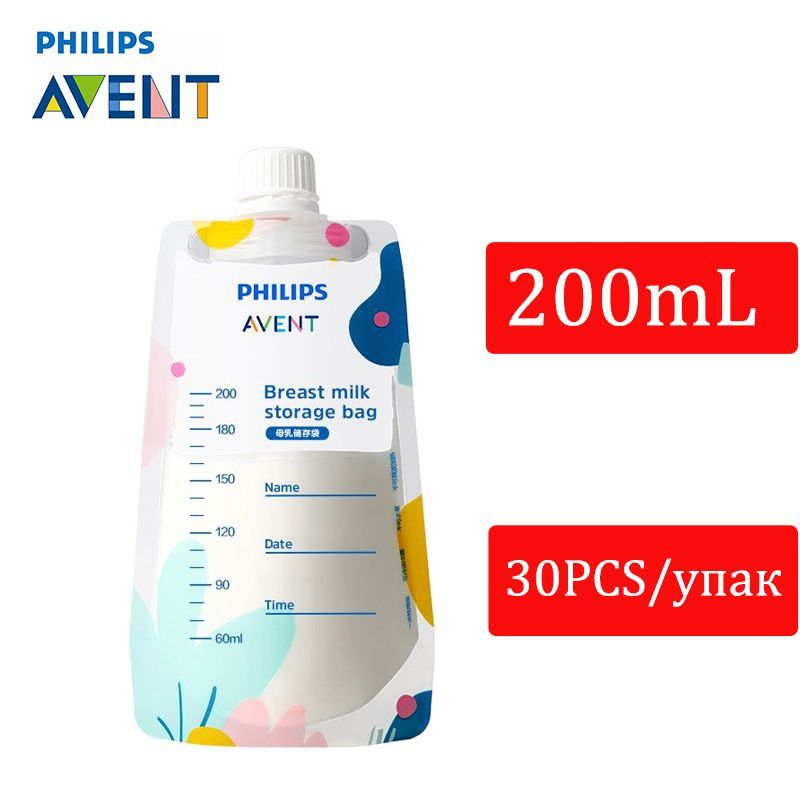 Philips AVENT Fresh Пакет для хранения грудного молока с носиком, 200 мл, 30 шт.