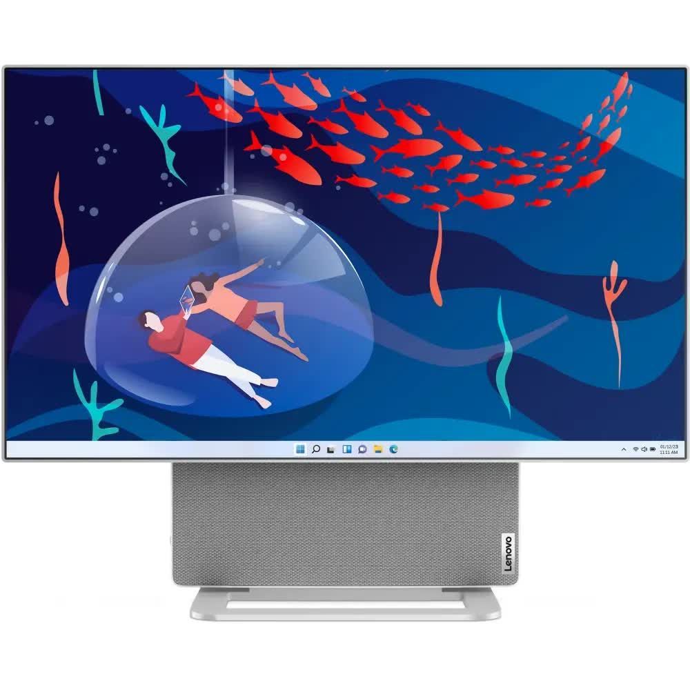 Lenovo 27" Моноблок Yoga AIO 7 27APH8 (AMD Ryzen 7 8845HS, RAM 16 ГБ, SSD 1024 ГБ, AMD Radeon Graphics, Windows), F0HK003ERK, серый, Русская раскладка