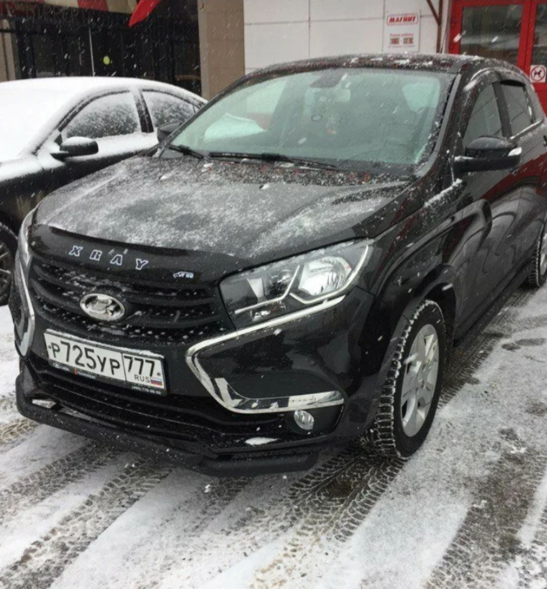 дефлектор капота отбойник LADA XRAY 2015-..(короткий)