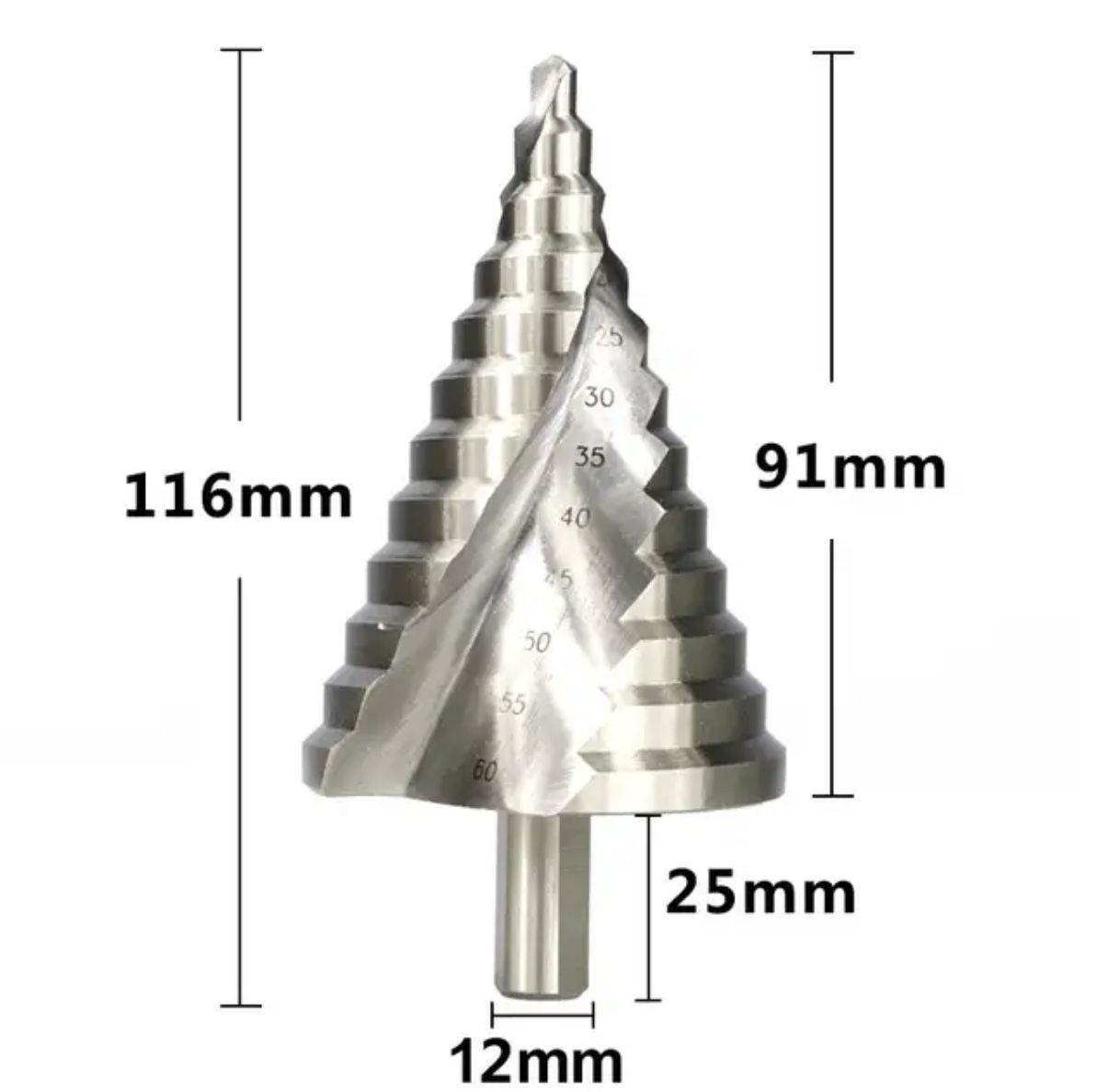 Cверло ступенчатое по металлу HSS 6-60 мм