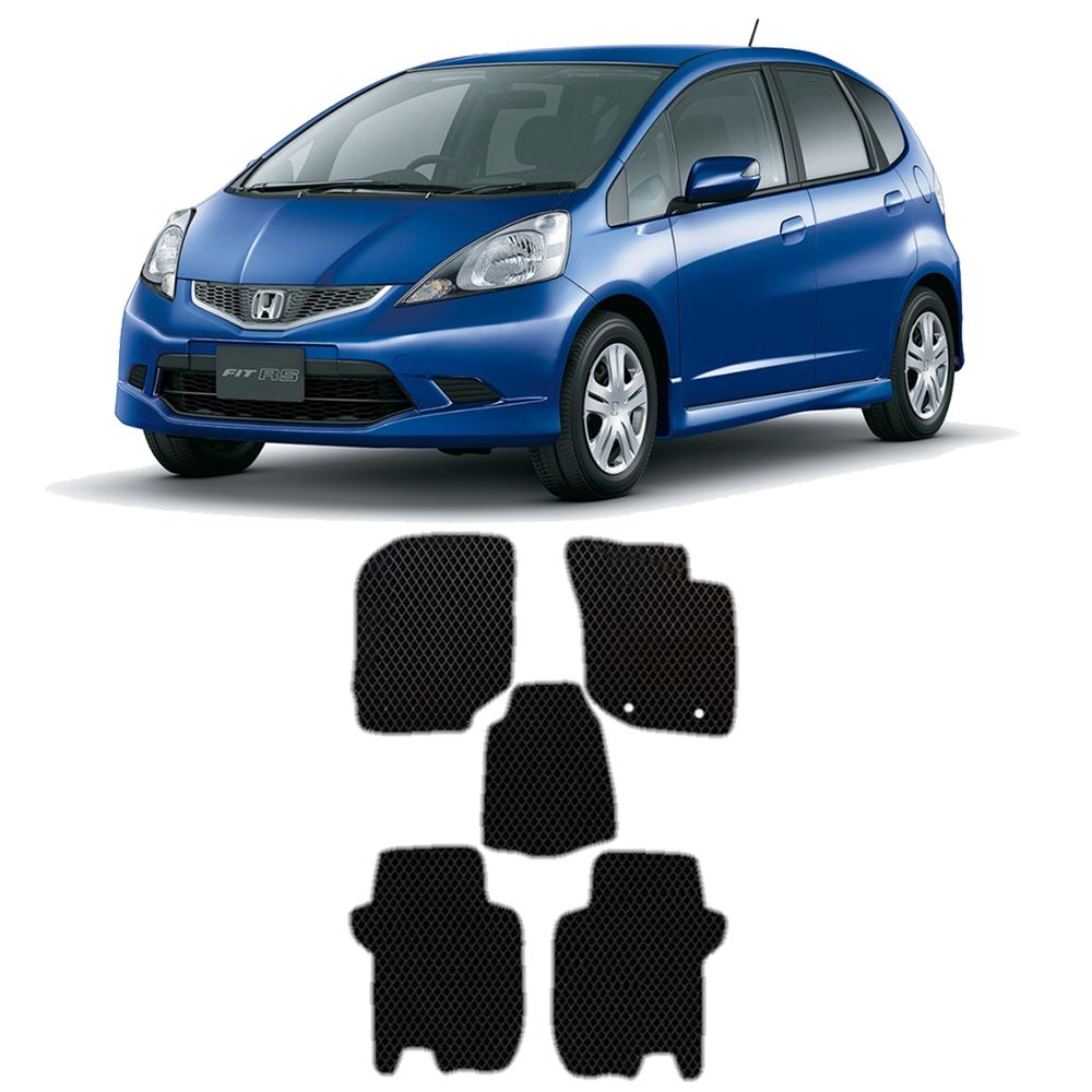 Коврики автомобильные из EVA в салон для Honda Fit 2 Правый Руль Хонда Фит ( 2007 2008 2009 2010 2011 2012 г.в)