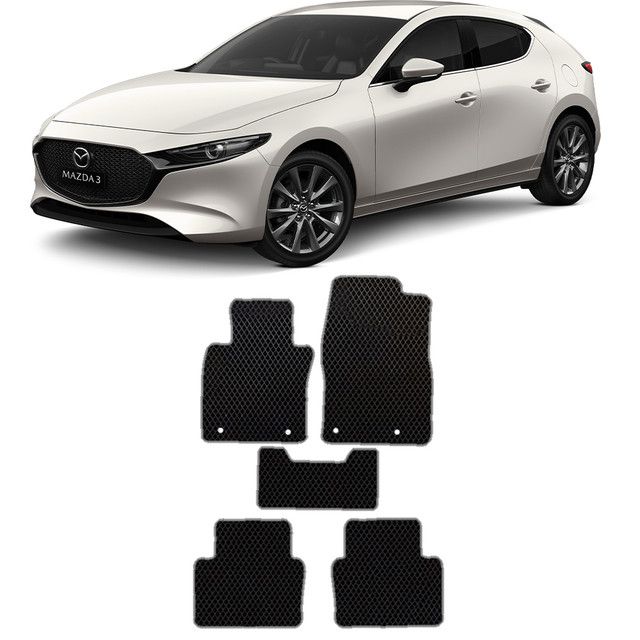 Коврики автомобильные из EVA в салон для Mazda 3 BP Мазда 3 БР 3БР 3BP ( 2018 2019 2020 2021 2022 2023 г.в)