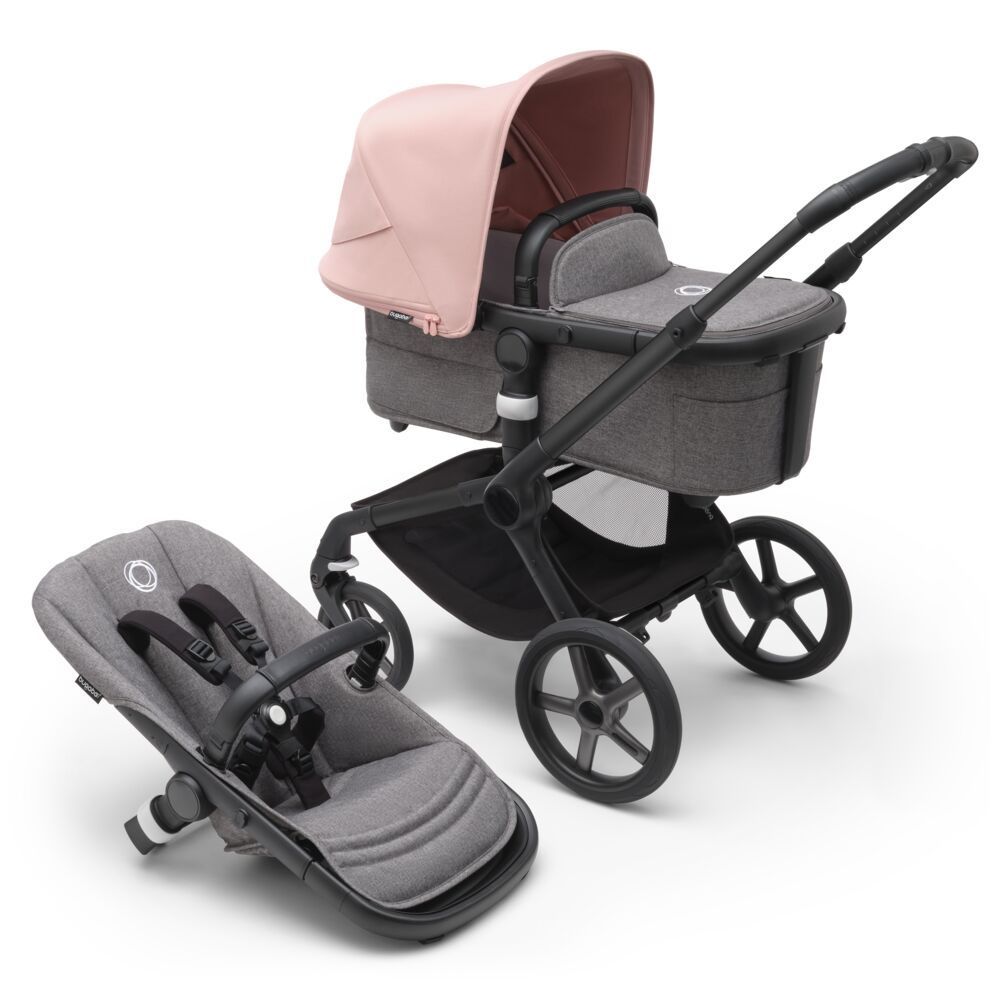 Коляска 2в1 Bugaboo Fox 5 Black/Grey Melange