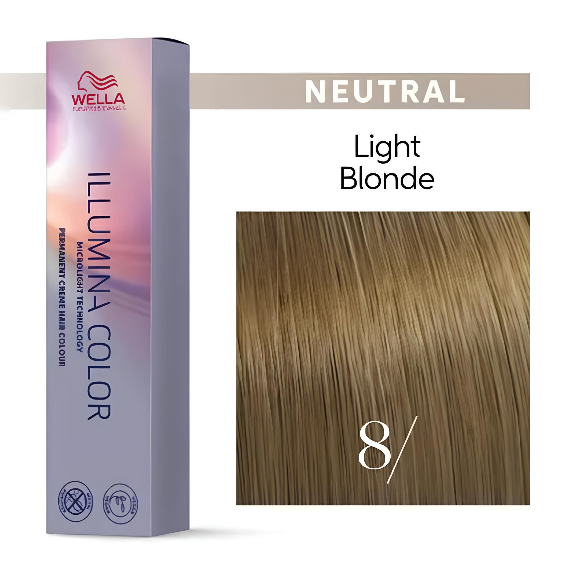 Wella Professionals Illumina Color Профессиональная стойкая крем-краска для волос 8/ светлый блонд , 60мл