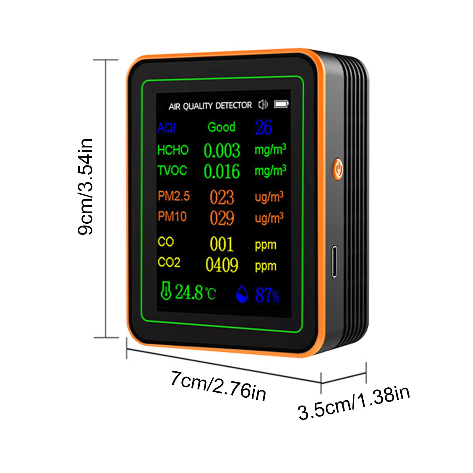 10 в 1 монитор качества воздуха PM2.5 PM10 CO CO2