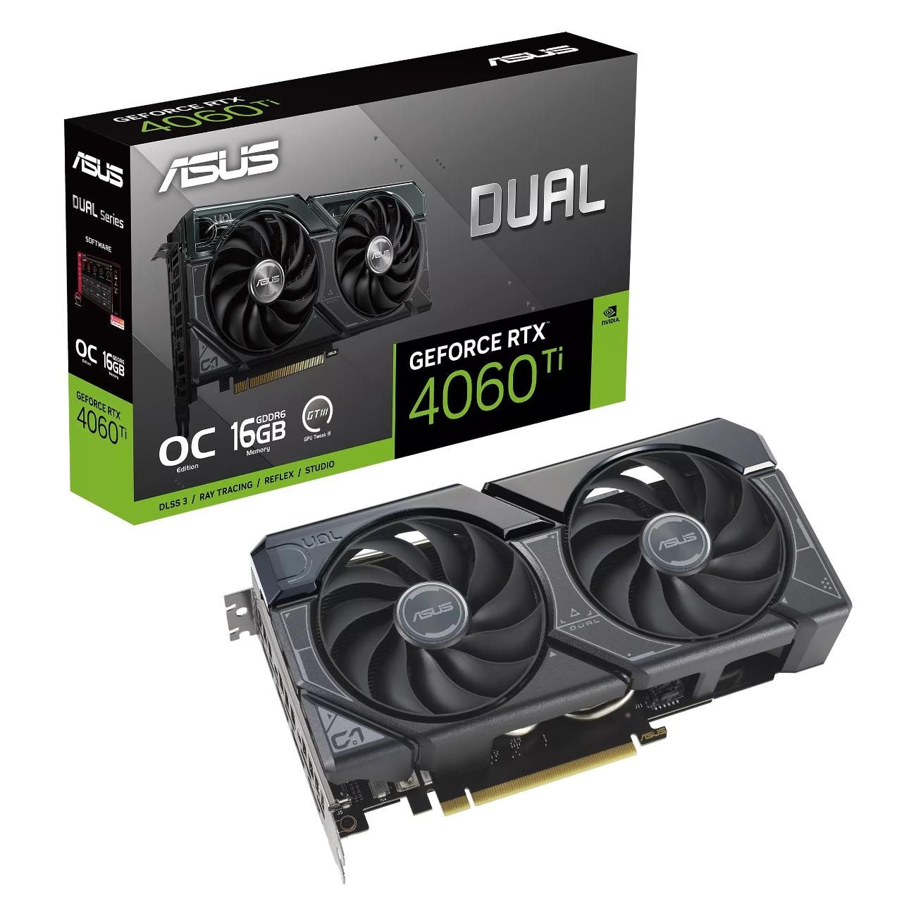 ASUS Видеокарта GeForce RTX 4060 Ti 16 ГБ (197105275294,0197105275294,4711387275290)