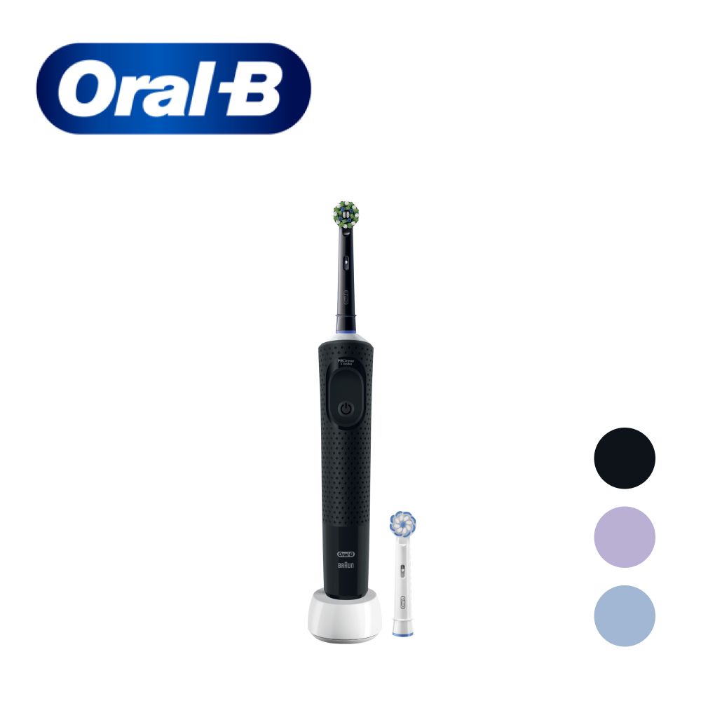 Оригинальная электрическая зубная щётка Oral-B Vitality Pro Черная с одной дополнительной сменной насадкой Sensitive Clean, 1 шт