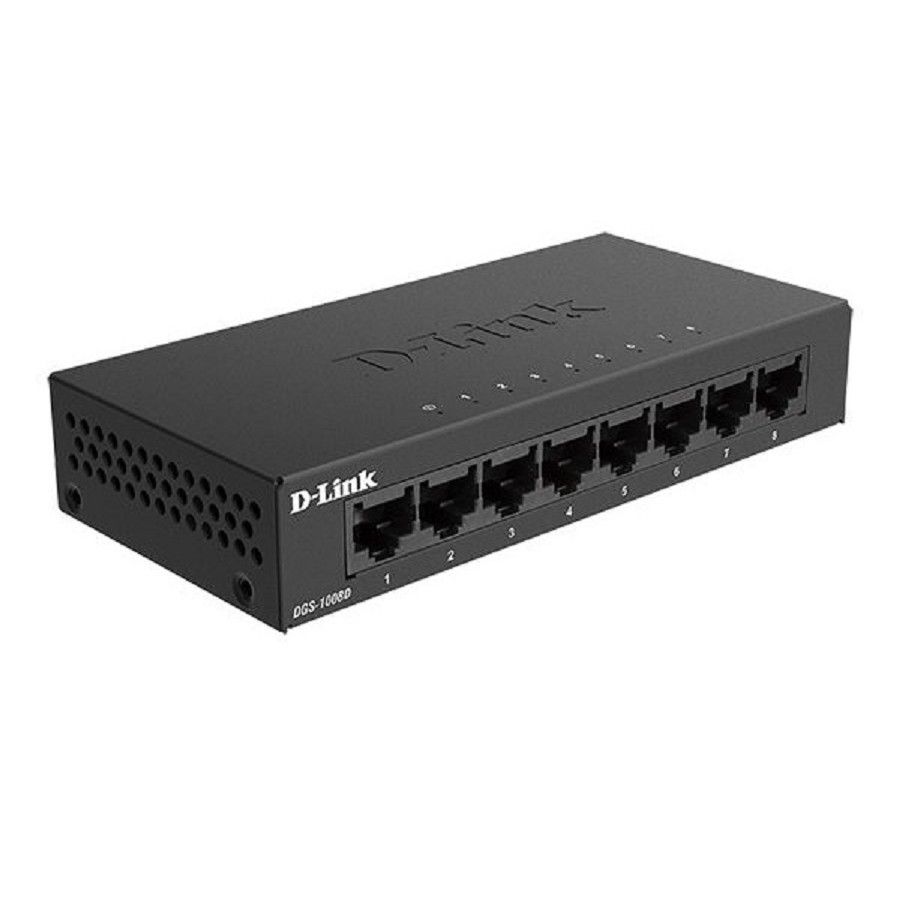 Коммутатор D-Link DGS-1008D/K2A гигабитный неуправляемый, 8xRJ45 1Гбит/с