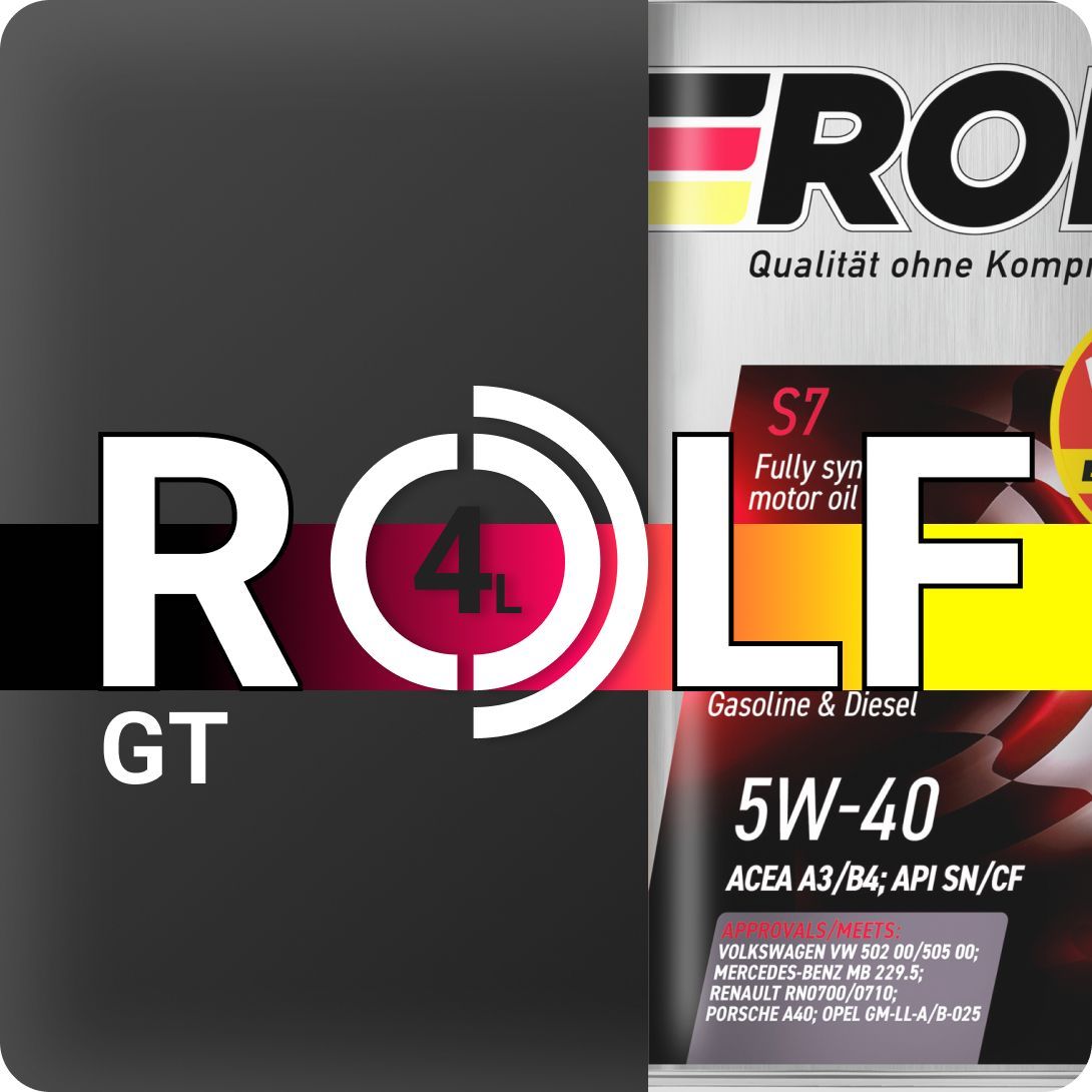 ROLF rolf gt 5W-40 Масло моторное, Синтетическое, 4 л