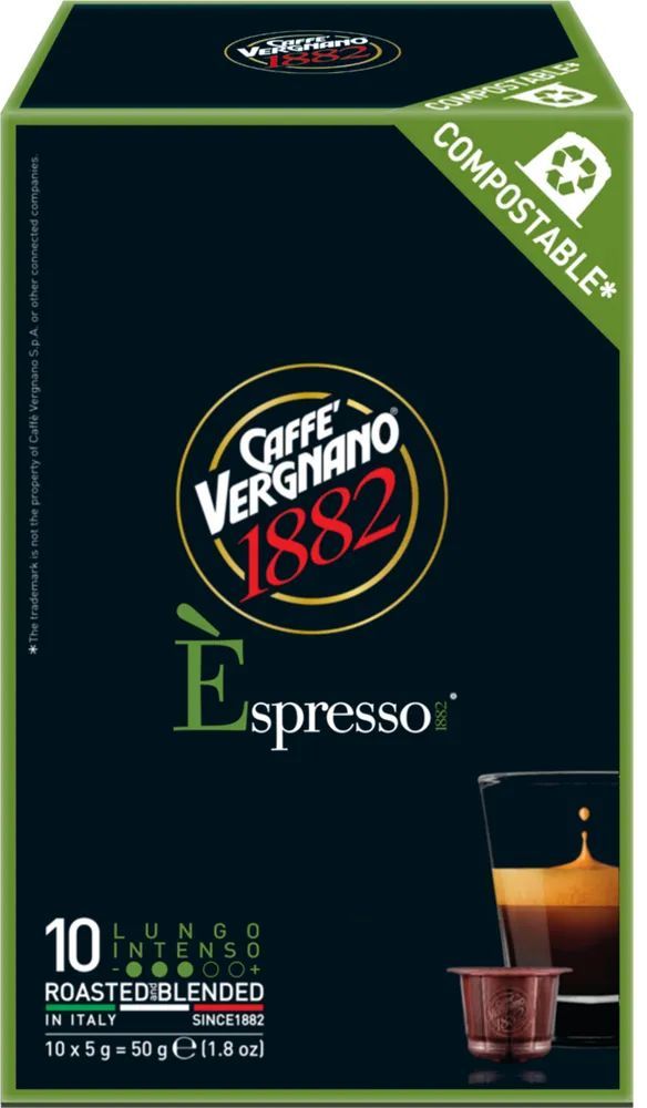 КофеVergnanoEspressoLungoвкапсулах10штnespressooriginal