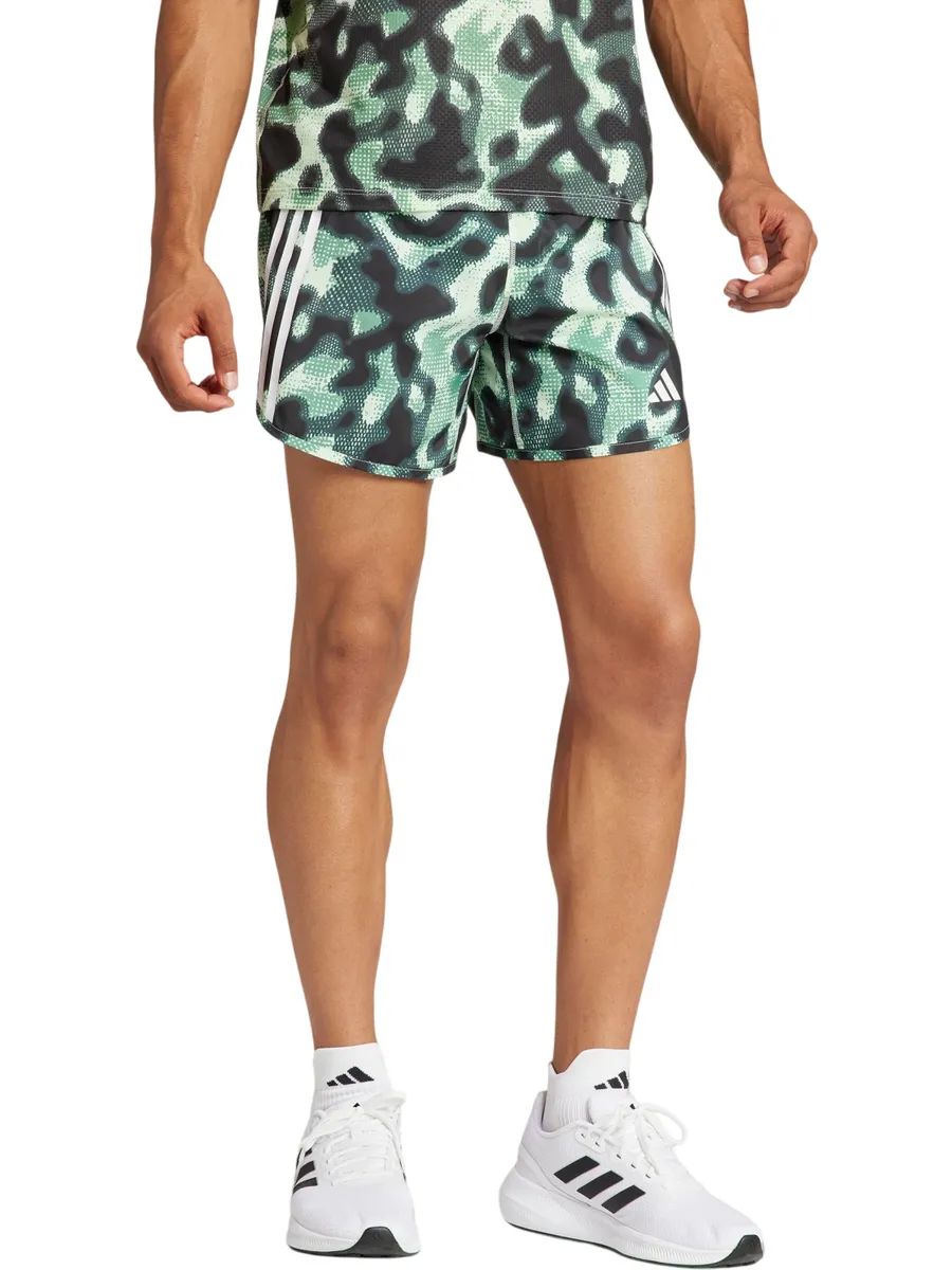 Шорты Own the Run 3-Stripes Allover Print Shorts