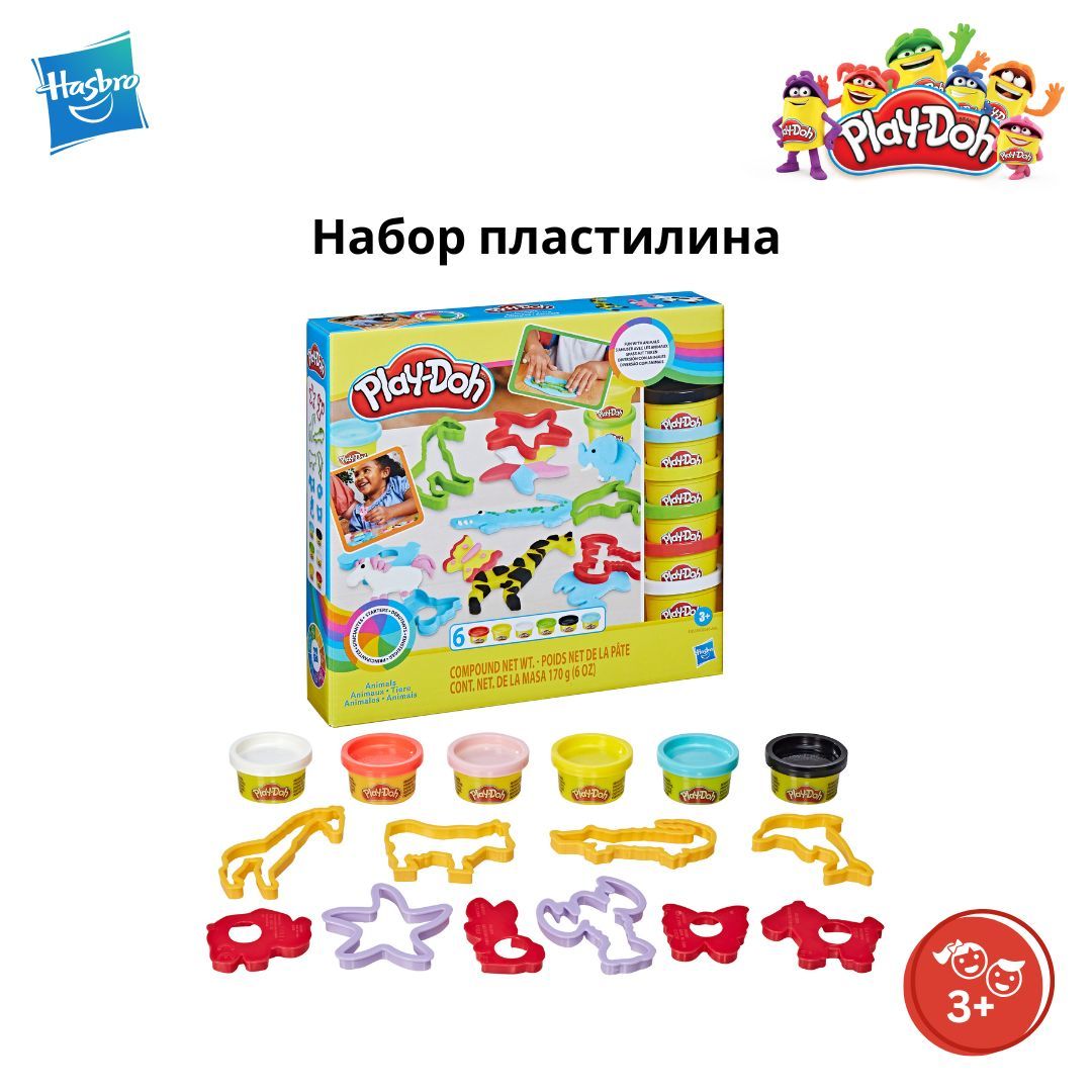 Игровой набор для лепки (пластилин) Play-Doh Животные Е8535