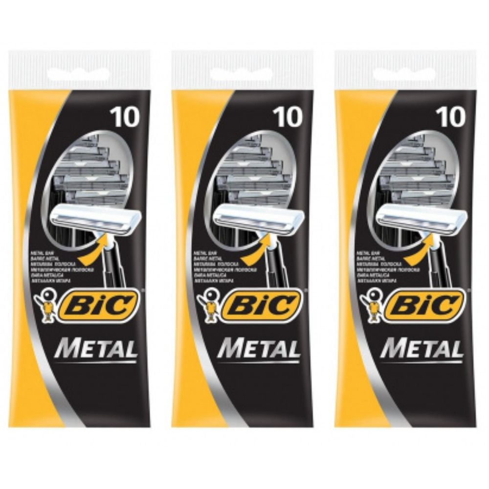 Bic Бритва одноразовая Metal, 10 шт, 3 уп