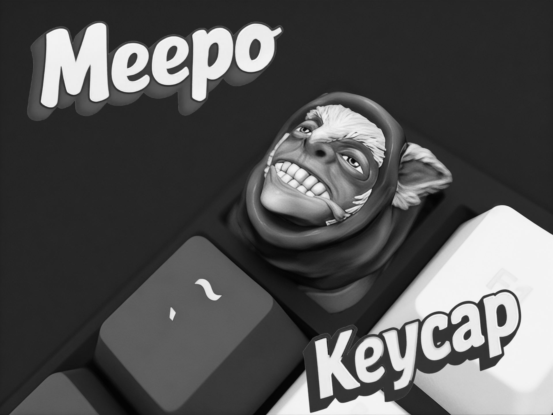 ИгровойкейкапМипо,Meepo(Dota2,Keycap),серый,неокрашенный