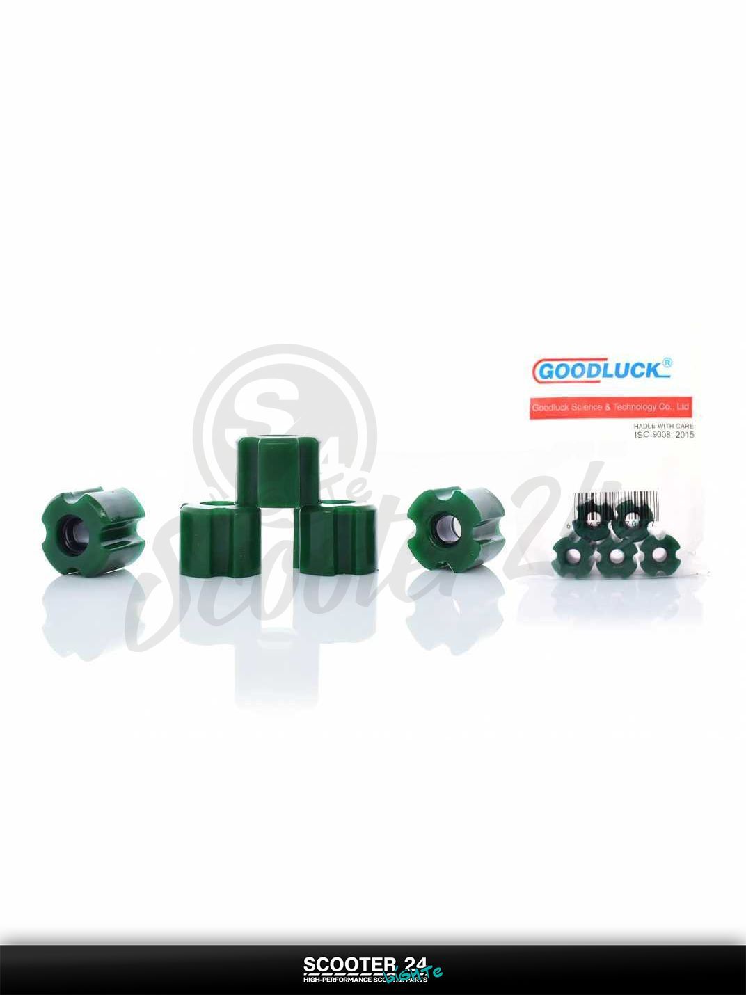 Втулки скольжения штанги косы к-кт 23.5-8mm 5шт авиакомпозит+силикон зеленые