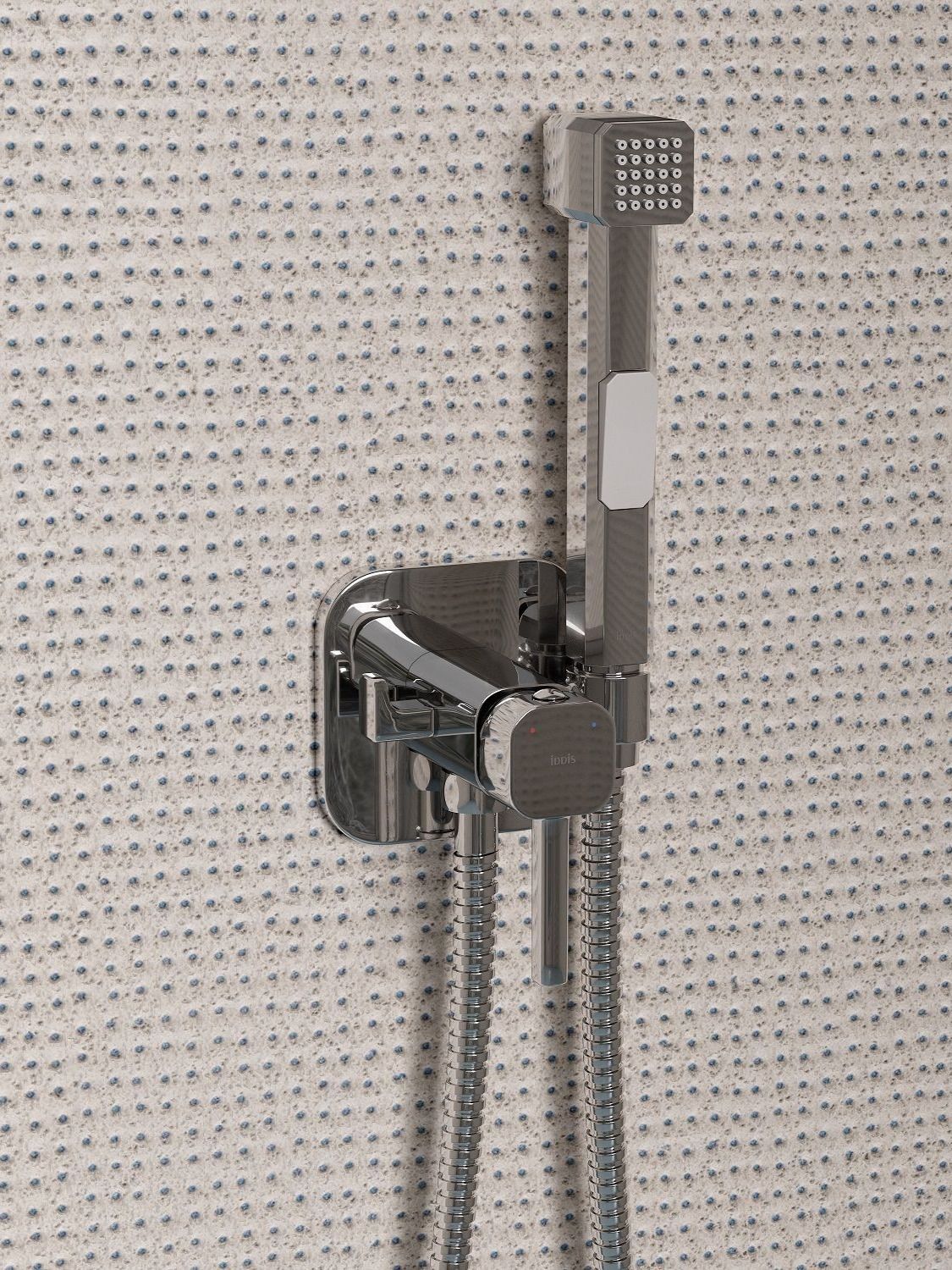 Фото товара на маркетплейсе ozon Гигиенический душ со смесителем, глянцевый хром, IDDIS, Axes, 004SBS0i08