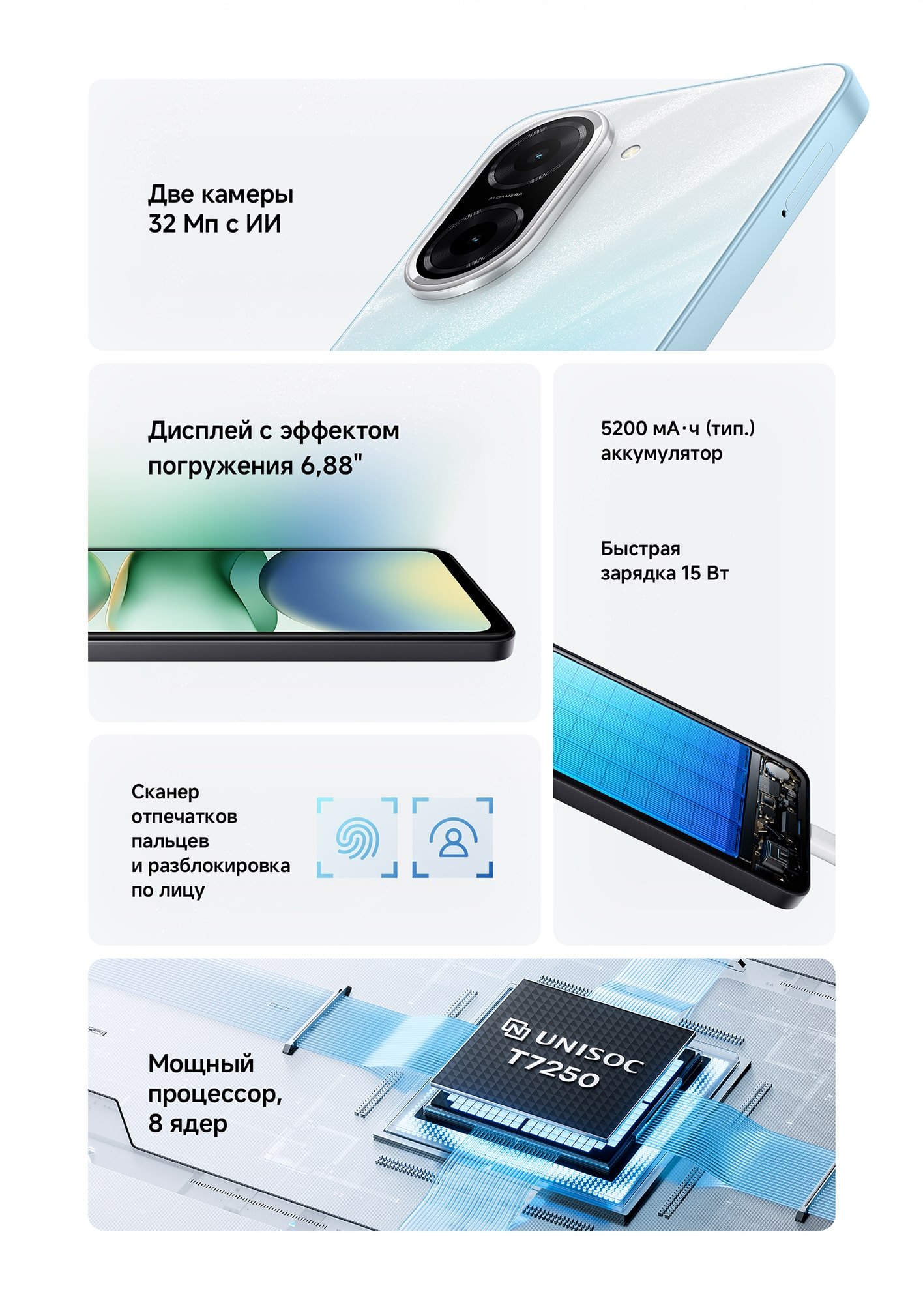 Xiaomi Смартфон Redmi A5 4/128 ГБ, голубой(图2)