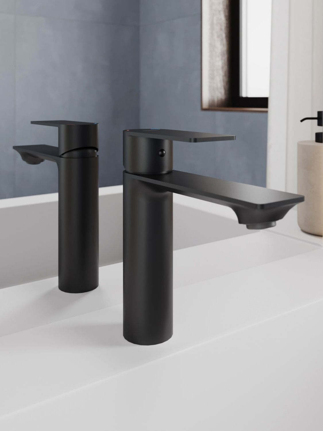 Фото товара на маркетплейсе ozon Смеситель для раковины, нержавеющая сталь, черный матовый, Milardo, Maze, MAZBL00M01