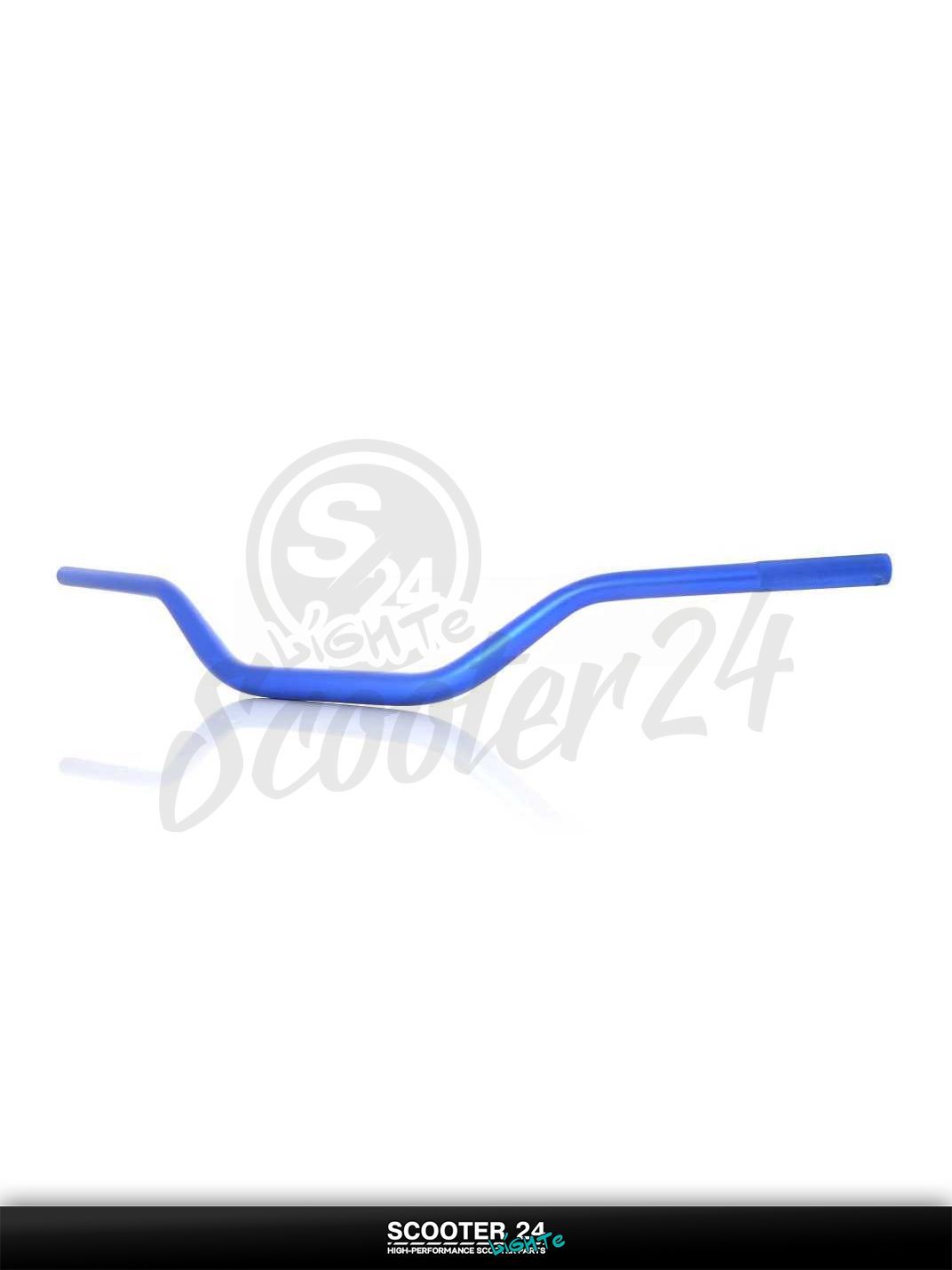 Руль универсальный, стайлинговый, ручки d22, центр d28 (синий) на мотоцикл мопед и скутер / эндуро / питбайк