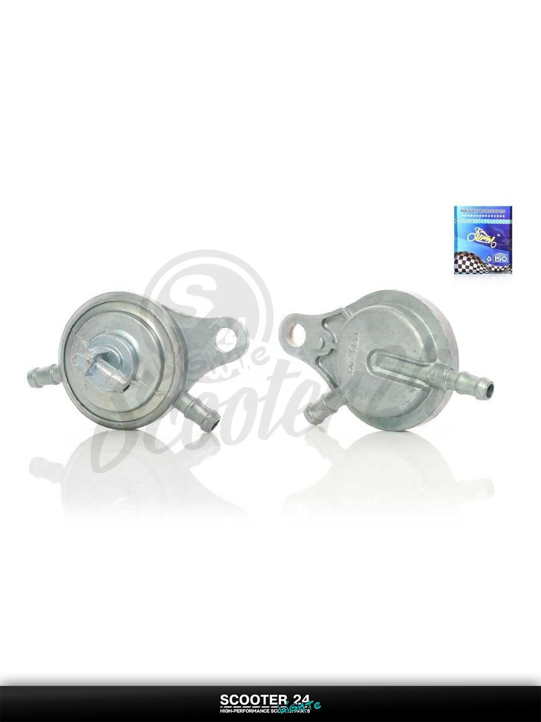 Кран топливный вакуумный на китайский скутер 139QMB и 157QMJ GY6 50-150 кубов подвесной, одно крепление "LIPAI"