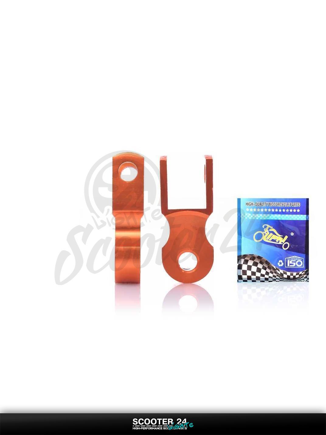 Удлинители амортизаторов 45 мм пара оранжевые "LIPAI" на мотоцикл мопед и скутер / эндуро / питбайк