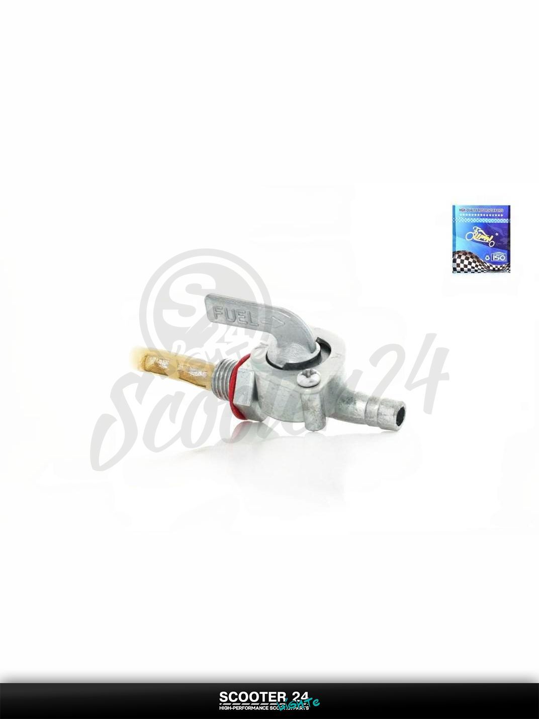 Кран топливный ручной веломотора 2T F80 вкручиваемый "LIPAI" универсальный на двигатель 80 кубов