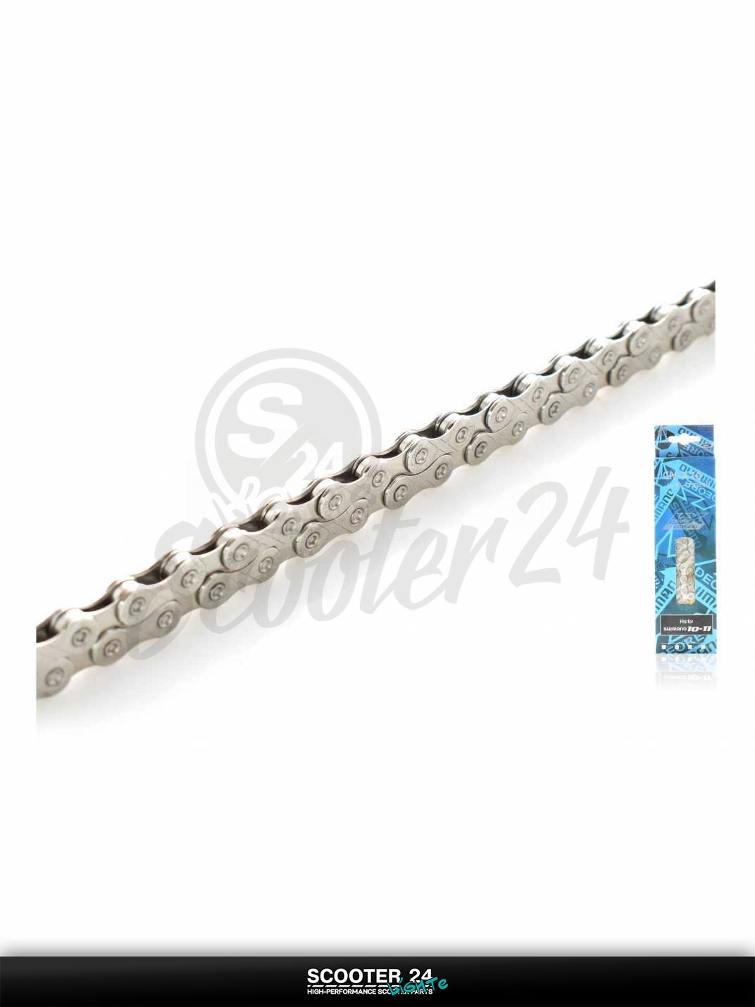 Цепь трансмиссии приводная для мотоцикла усиленная вело 116 L звеньев, 10/11 скоростей "SHMN Deore LX" #CN-X10/XMN-058