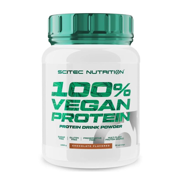 Протеин растительный, 1 кг, Протеин 100% Vegan Protein Scitec, вкус ...
