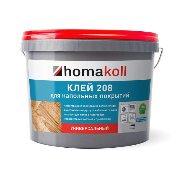 Клей универсальный для линолеума и ковролина homakoll 208 1,3 кг ...