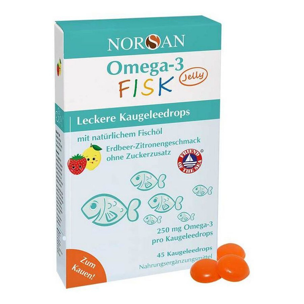 Norsan Omega-3 Fisk Jelly драже для детей, драже 45 шт - купить с ...