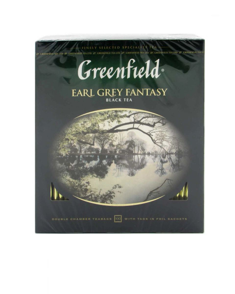 Чай черный Greenfield Earl Grey Fantasy бергамот в пакетиках 2 г х 100 ...