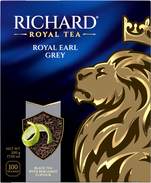 Чай черный в пакетиках RICHARD "Royal Earl Grey", с бергамотом ...