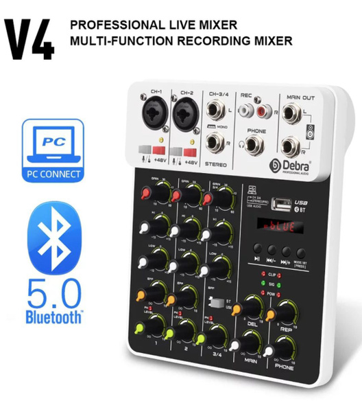 Микшерный пульт для караоке. Debra V4 с Bluetooth и эффектами. - купить ...