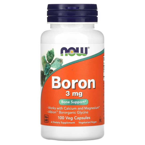 Бор NOW Foods Boron 3 мг 100 растительных капсул купить на OZON по ...