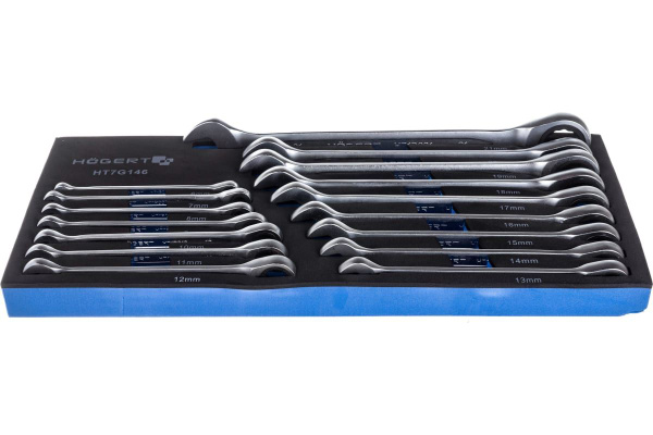 Набор рожково-накидных ключей с трещоткой 16шт., ложемент EVA купить на ...