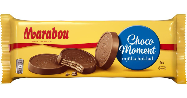 Marabou Печенье в молочном шоколаде Choco Moment 180 г (из Финляндии ...