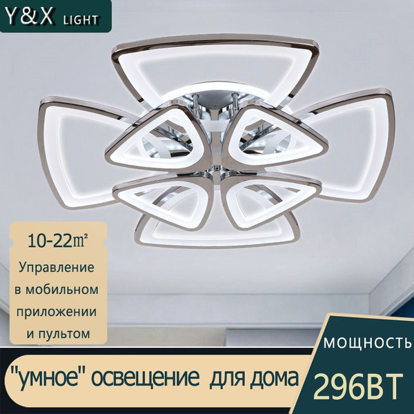 Люстра светодиодная потолочная с пультом/296W - купить с доставкой по ...